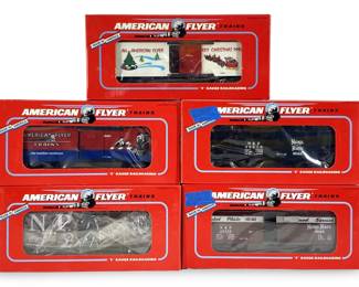 5pc S-Gauge American Flyer Train Cars