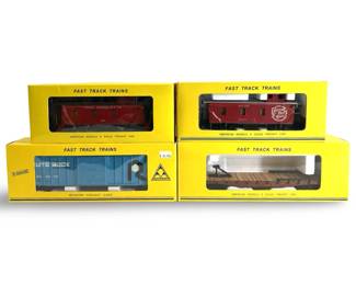 4pc. Model S Fast Track Train Car Collection