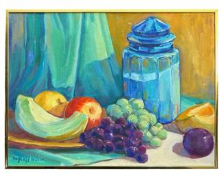 Signed DeGraff Wilson Still Life Acrylic on Canvas
