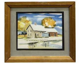 Signed William R. Lewis Watercolor Painting