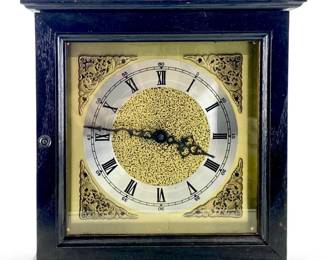Vintage Gilt-Brass & Ebonised Wood Mantel Clock