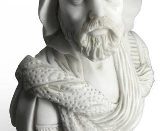 Vintage Plato Marble Bust Sculpture