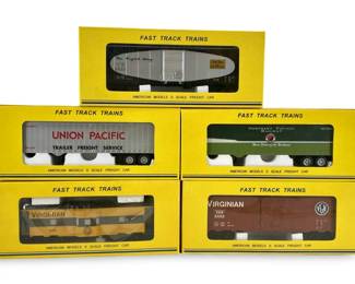 5pc S Scale Fast Track Train Collection