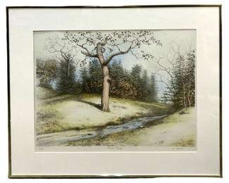Signed Mark Mille “Forest Clearing" Lithograph