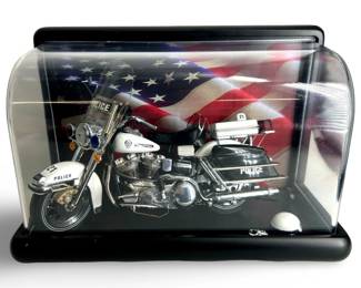 Franklin Mint Harley Police Motorcycle Model