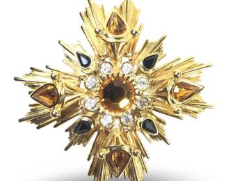 Awe-Inspiring Joan Rivers Maltese Cross Brooch