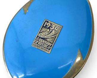 1934 Elgin World's Fair Enameled Makeup Compact