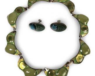 Kay Denning Modernist Enamel Jewelry Set