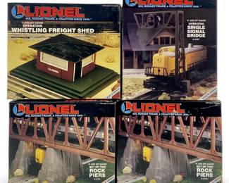 Lionel Signal Bridge, Freight Shed, & Rock Piers