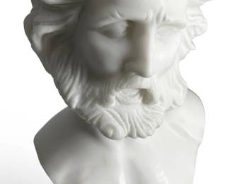 Vintage Roman Carved Marble Bust