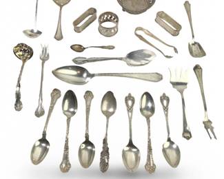 (22pc) Assorted Sterling Silverware/Accessories