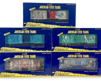 5pc American Flyer S-Gauge Die-Cast Train Cars