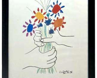 Pablo Picasso “Main Aux Fleurs" Print
