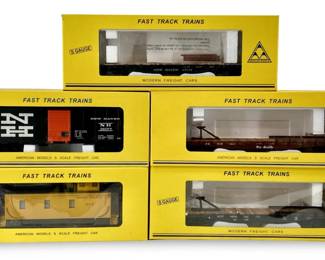 5pc S Scale Fast Track Train Collection