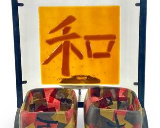 Stained Glass Japanese Decor and Cups