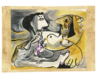 Attributed Picasso Gouache on Paper