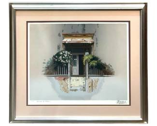 Signed Bendersky “La Casa de Alicia" Lithograph