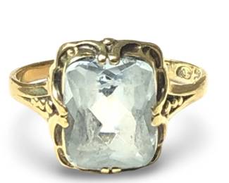 Fabulous 14K Gold & Topaz Ring