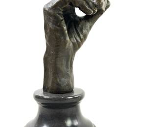 Signed Auguste Rodin The Hand Of God Bronze