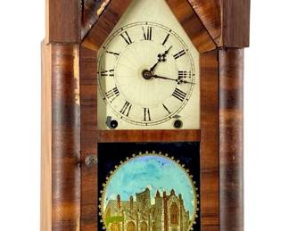 Vintage Wooden New Haven Design Mantel Clock