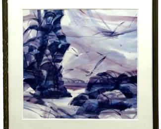 Vintage Abstract Landscape Print