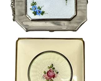 Vintage Guilloche Enamel Compacts