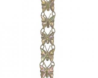 Mexico Sterling Abalone Butterfly Link Bracelet