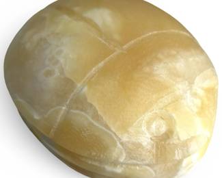 Hand Carved Peach Selenite Egyptian Scarab