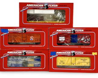 5pc S-Gauge American Flyer Train Cars