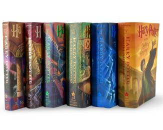 6 of 7 Hardcover Harry Potter Books