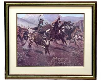 Joe Ruiz Grandee “Roping a Steer" Fine Art Print