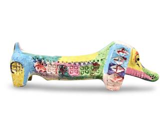 Rare Flavia Montelupo Italy Painted Dachshund