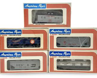 5pc Rolling Stock American Flyer Train Cars