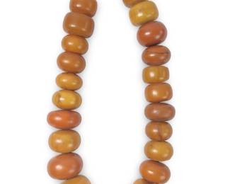 Massive Africa Butterscotch Amber Bead Necklace