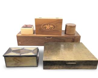 A Collection of (6) Unique Storage Boxes