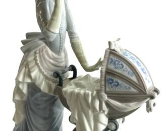 Vintage Lladro “Baby’s Outing" Porcelain Figurine