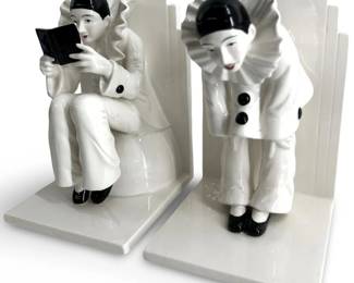 Taste Setter Sigma Harlequin Porcelain Bookends