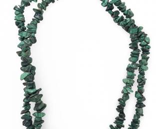Marvelous Malachite Chip Bead Necklace