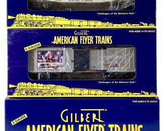 3pc Gilbert American Flyer Trains S-Gauge Boxcars