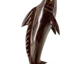 Hand Carved Ironwood Swordfish Sculpture