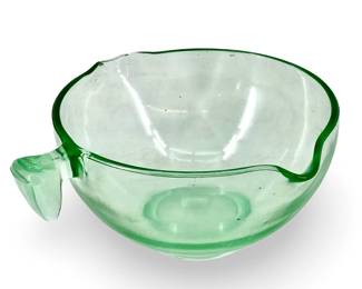 D&B Co. Vaseline Glass Mixing Bowl