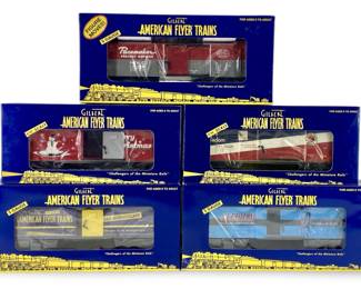 5pc Gilbert American Flyer Boxcars