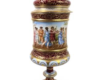 Royal Vienna Hand Painted Porcelain Urn