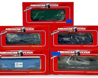 5pc S-Gauge American Flyer Train Cars