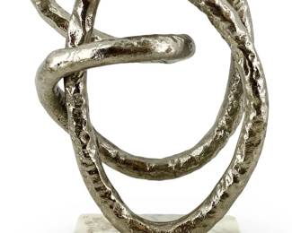 Vintage Abstract Metal Link Sculpture