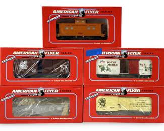5pc S-Gauge American Flyer Train Cars