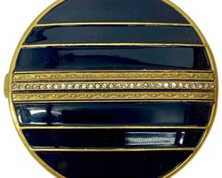 Vintage “La Mode" Rhinestone Enamel Compact