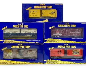 5pc S-Gauge Gilbert American Flyer Train Cars
