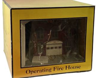 Rail King Model Operating Fire House