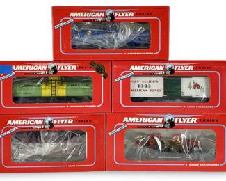 5pc S-Gauge American Flyer Train Cars